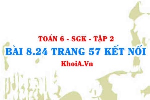 Bài 8.24 trang 57 Toán 6 Tập 2 Kết nối tri thức